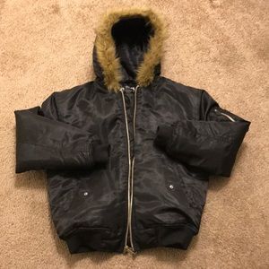 Fur Bomber Jacket